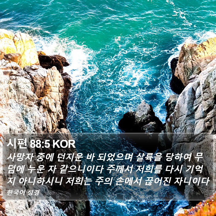 시편 88:5 KOR Bible Study