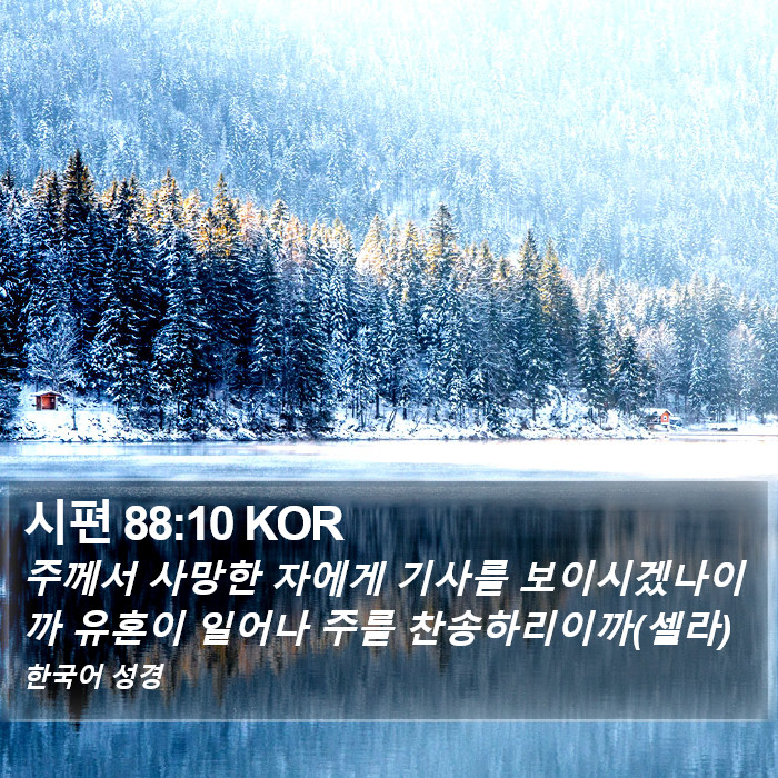 시편 88:10 KOR Bible Study