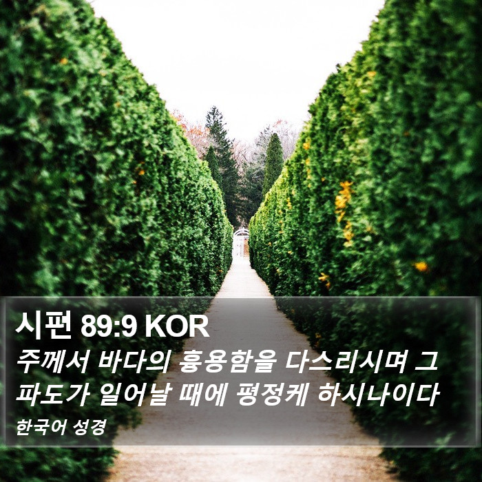 시편 89:9 KOR Bible Study