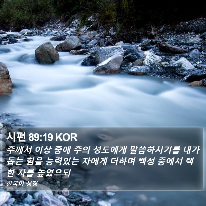 시편 89:19 KOR Bible Study