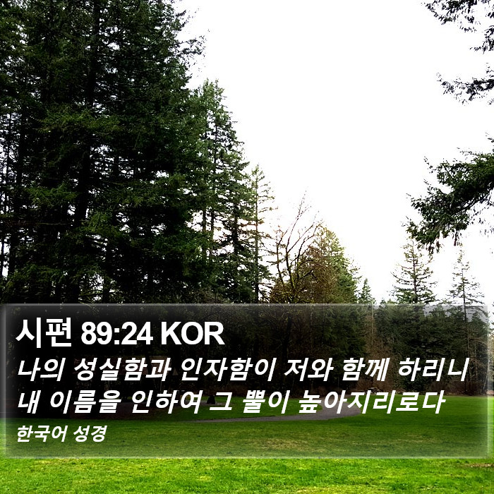 시편 89:24 KOR Bible Study