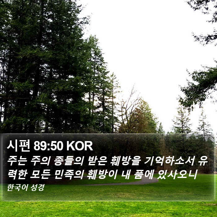 시편 89:50 KOR Bible Study