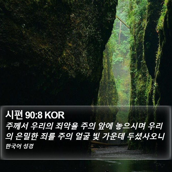 시편 90:8 KOR Bible Study