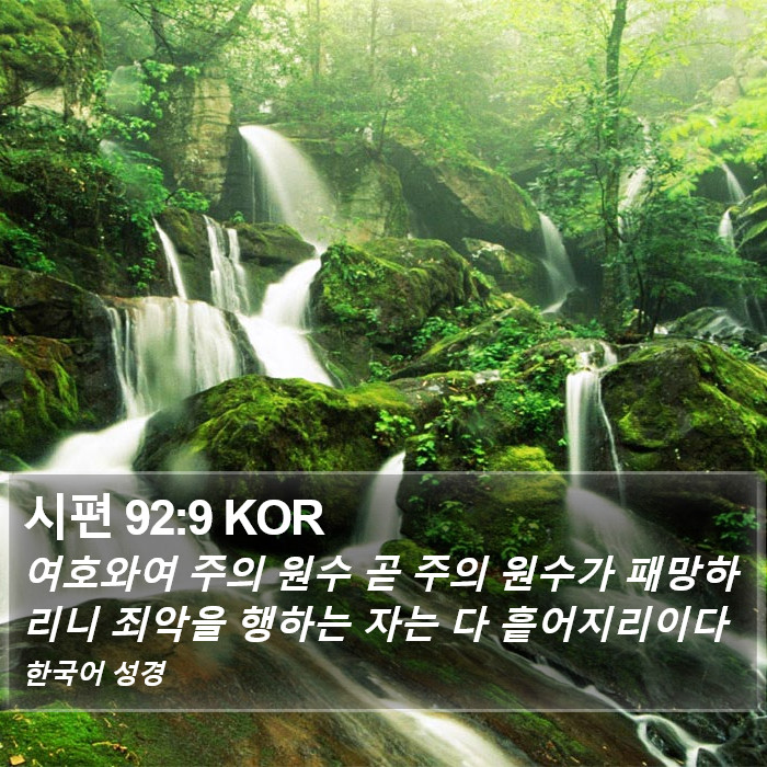 시편 92:9 KOR Bible Study