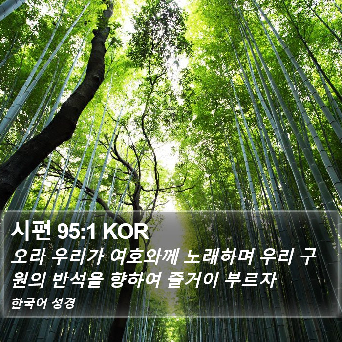 시편 95:1 KOR Bible Study