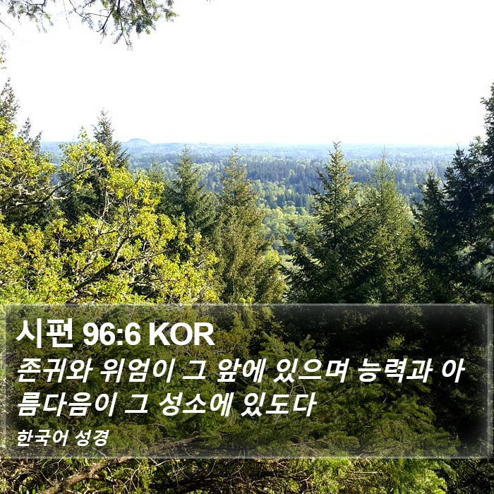 시편 96:6 KOR Bible Study