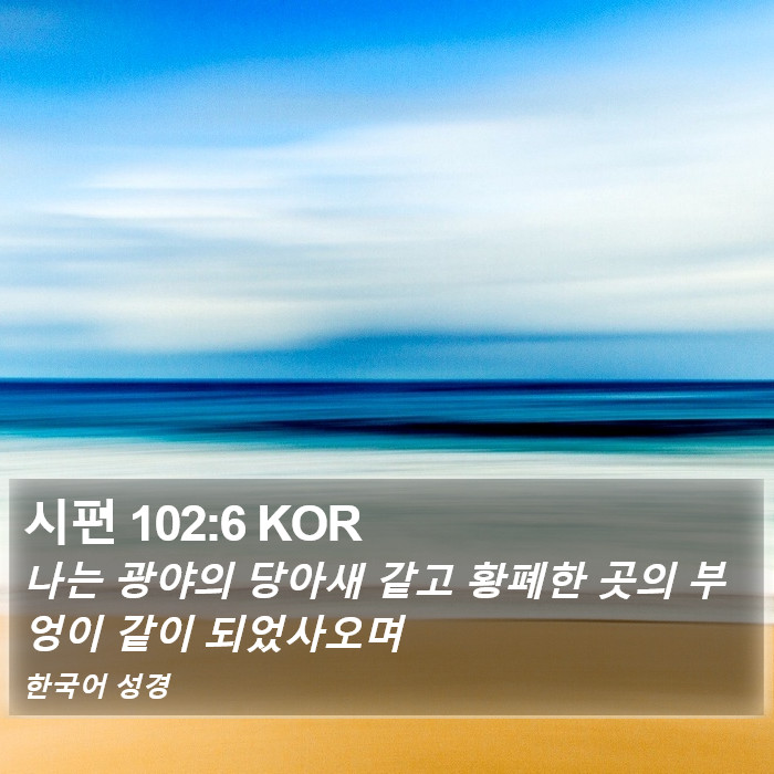 시편 102:6 KOR Bible Study