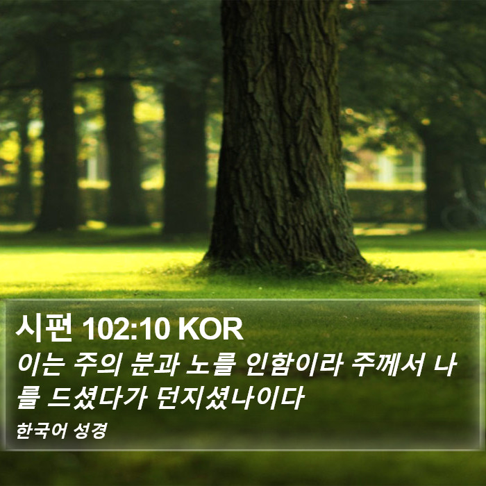 시편 102:10 KOR Bible Study