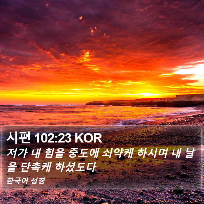 시편 102:23 KOR Bible Study