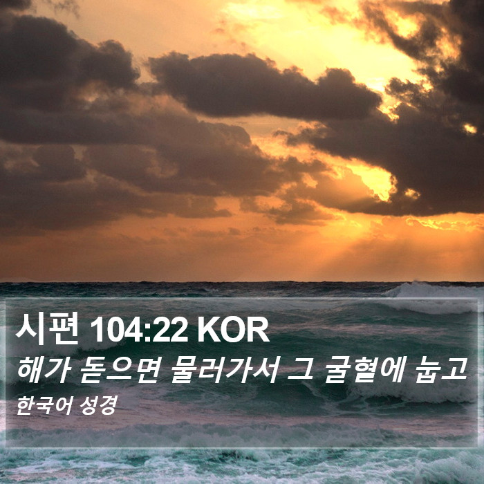 시편 104:22 KOR Bible Study