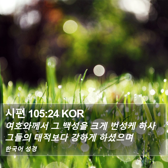 시편 105:24 KOR Bible Study