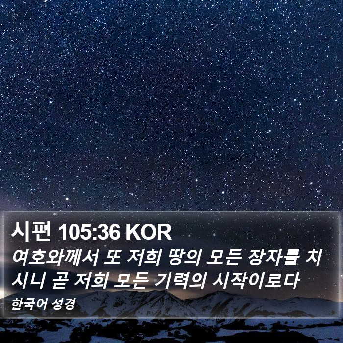 시편 105:36 KOR Bible Study