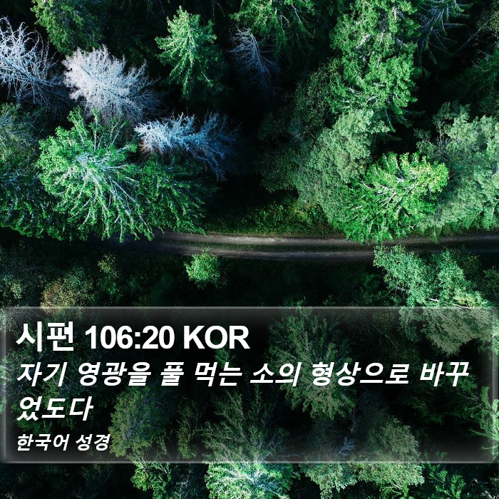 시편 106:20 KOR Bible Study