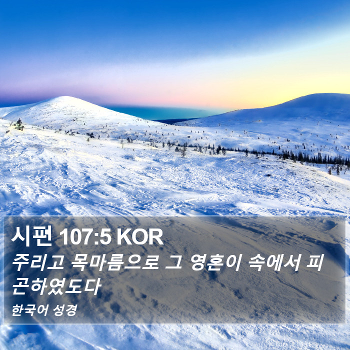 시편 107:5 KOR Bible Study