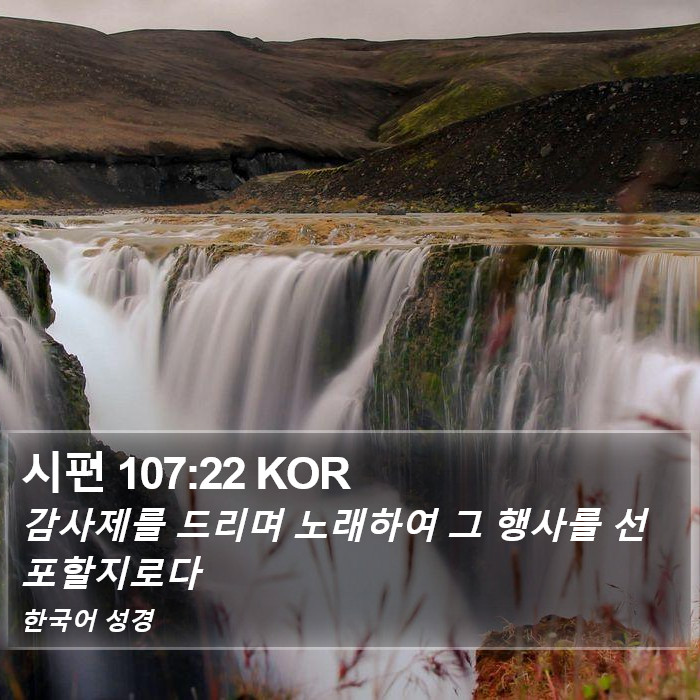 시편 107:22 KOR Bible Study