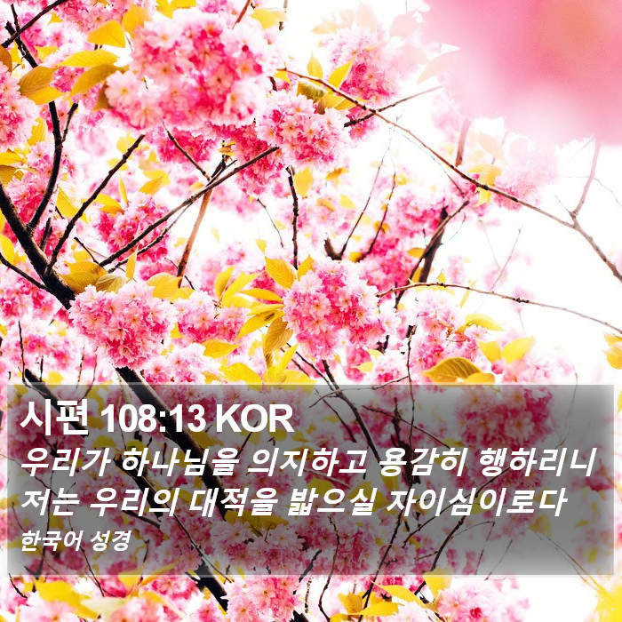 시편 108:13 KOR Bible Study