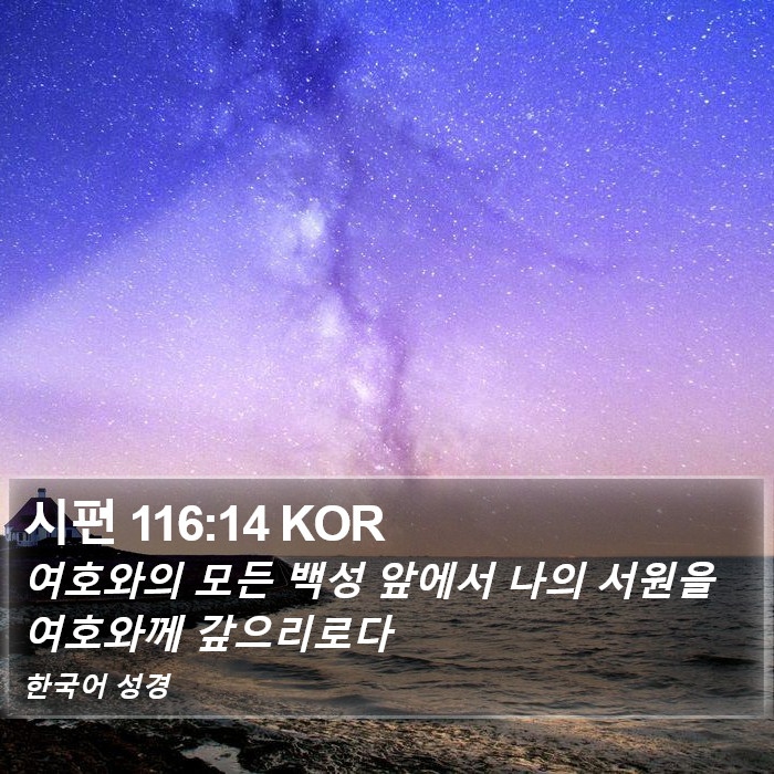 시편 116:14 KOR Bible Study