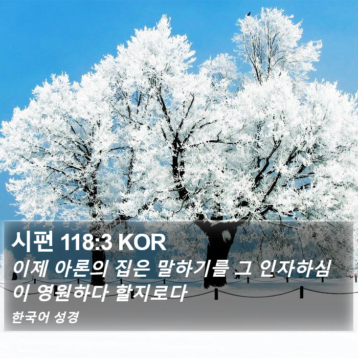 시편 118:3 KOR Bible Study