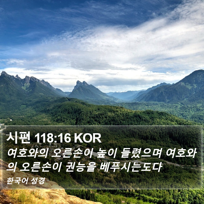 시편 118:16 KOR Bible Study