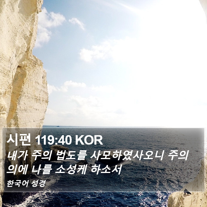 시편 119:40 KOR Bible Study