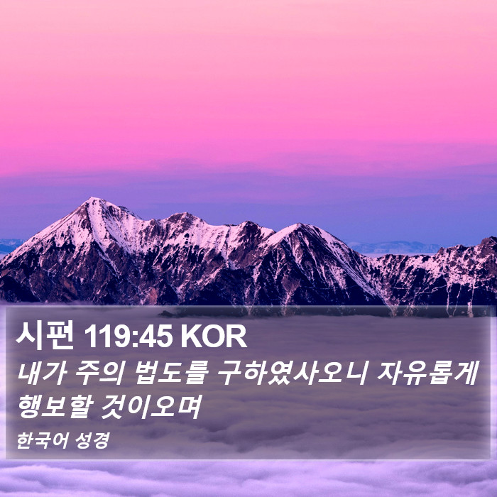 시편 119:45 KOR Bible Study