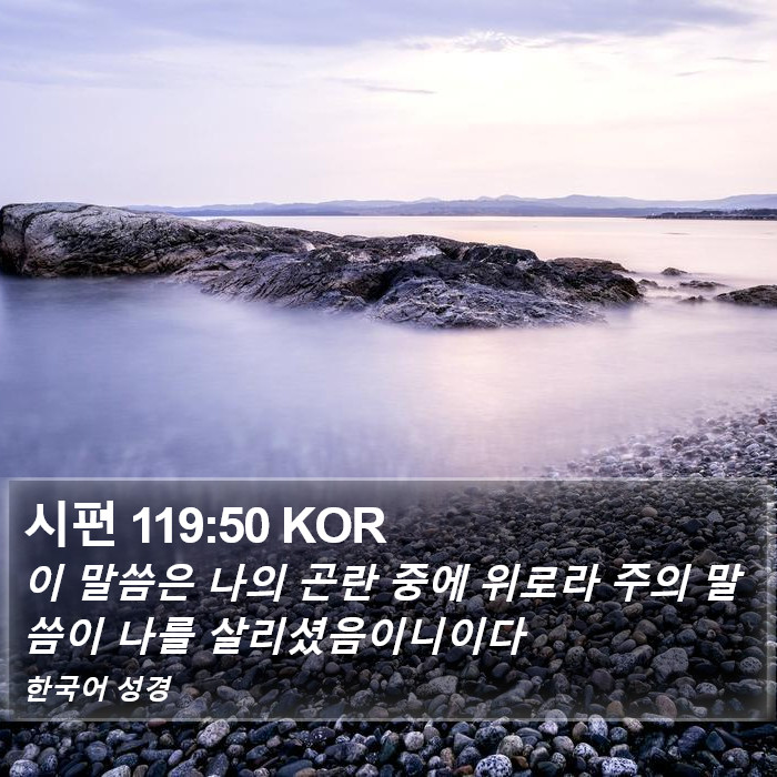 시편 119:50 KOR Bible Study