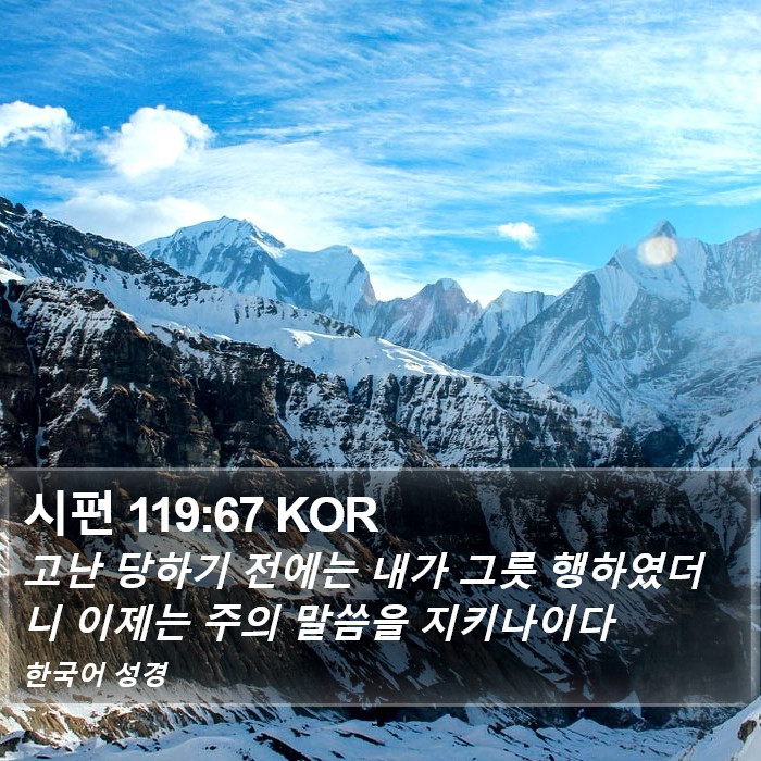 시편 119:67 KOR Bible Study