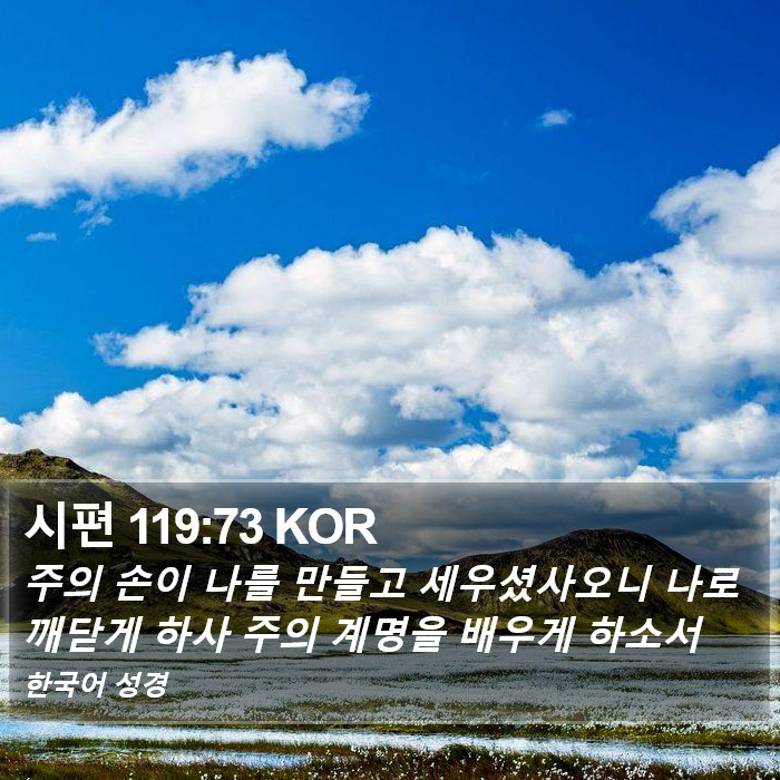 시편 119:73 KOR Bible Study