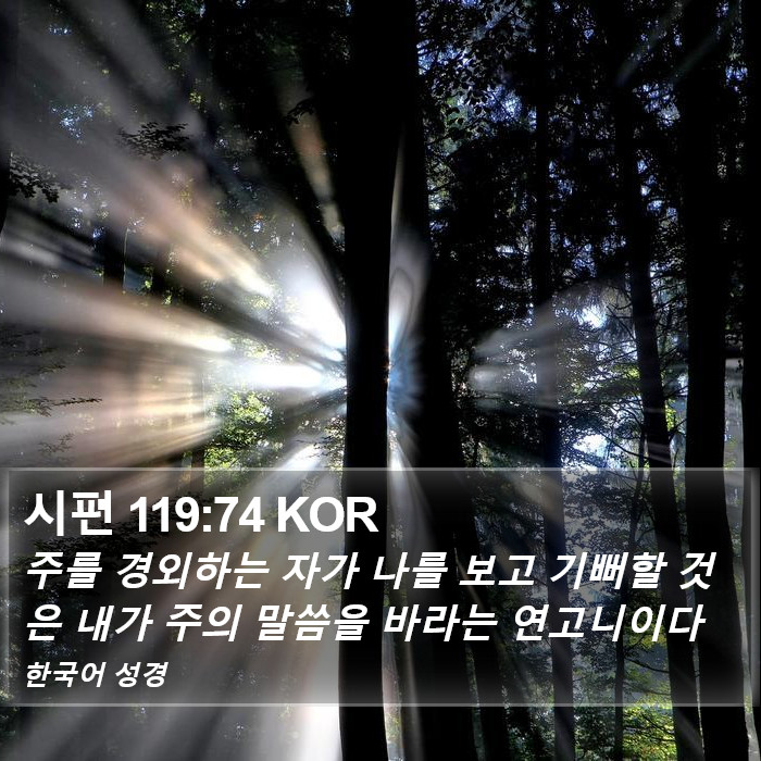 시편 119:74 KOR Bible Study