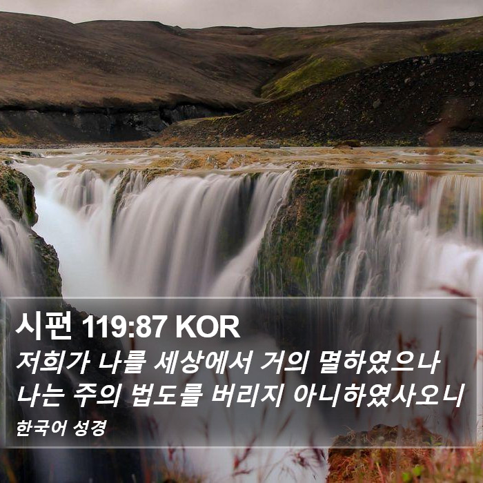 시편 119:87 KOR Bible Study