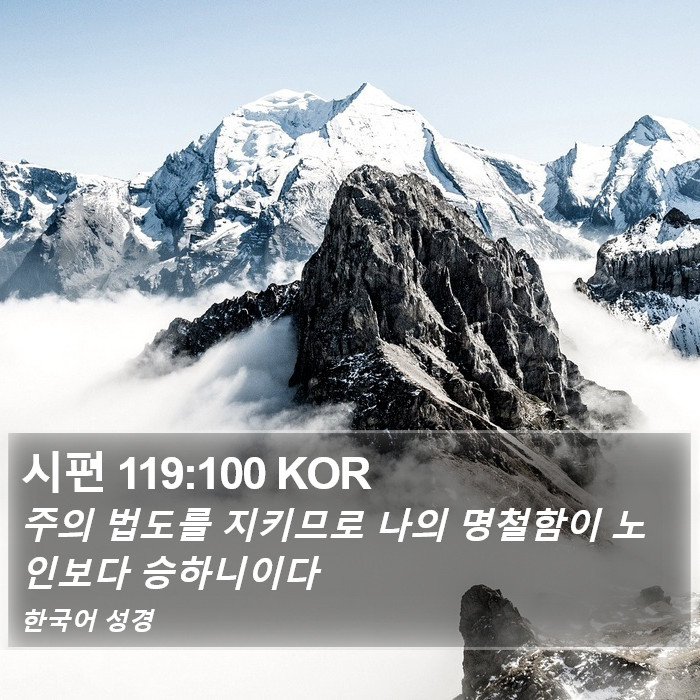 시편 119:100 KOR Bible Study