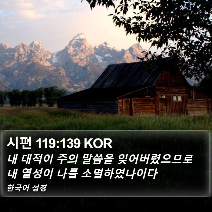 시편 119:139 KOR Bible Study