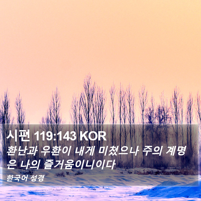 시편 119:143 KOR Bible Study