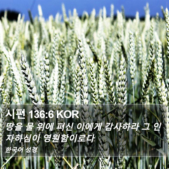 시편 136:6 KOR Bible Study