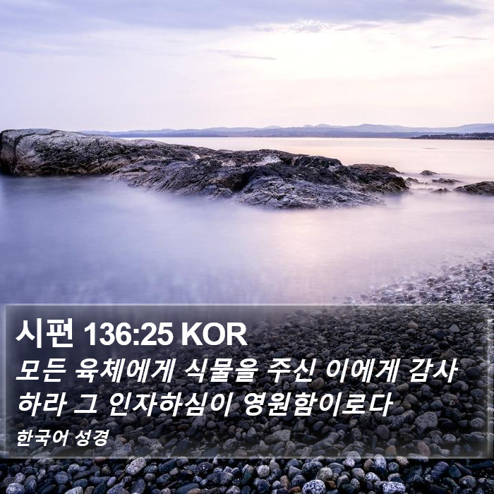 시편 136:25 KOR Bible Study