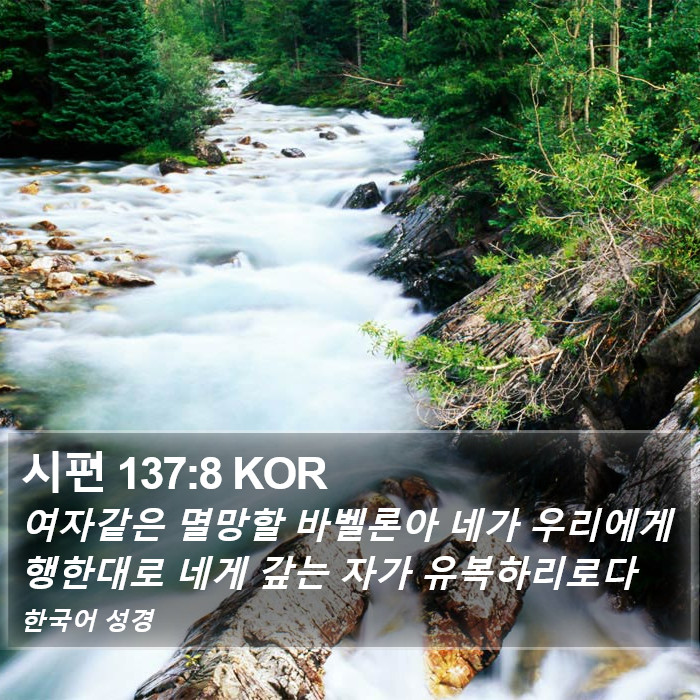 시편 137:8 KOR Bible Study