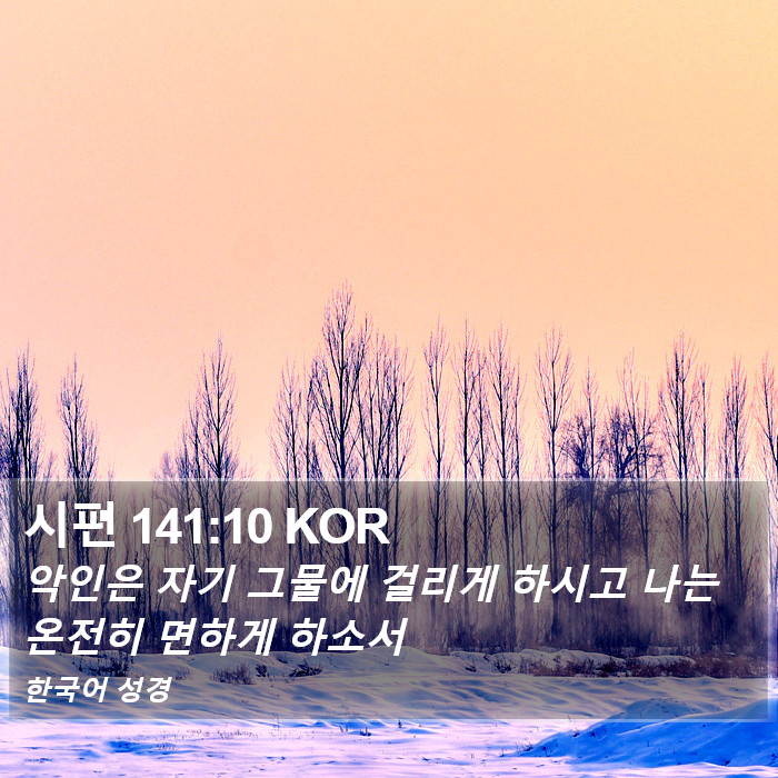 시편 141:10 KOR Bible Study