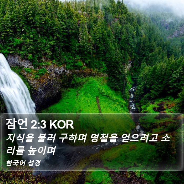 잠언 2:3 KOR Bible Study