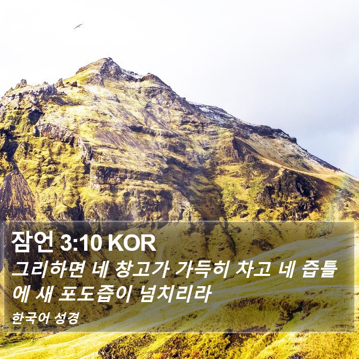 잠언 3:10 KOR Bible Study