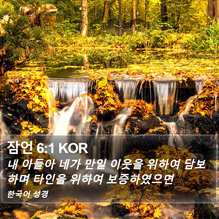 잠언 6:1 KOR Bible Study