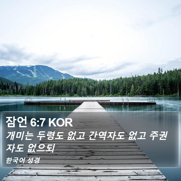 잠언 6:7 KOR Bible Study