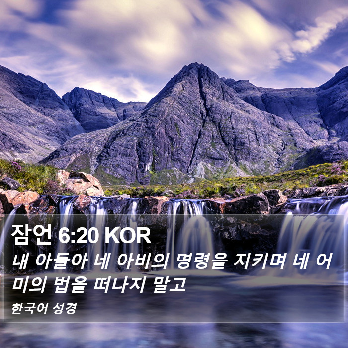 잠언 6:20 KOR Bible Study