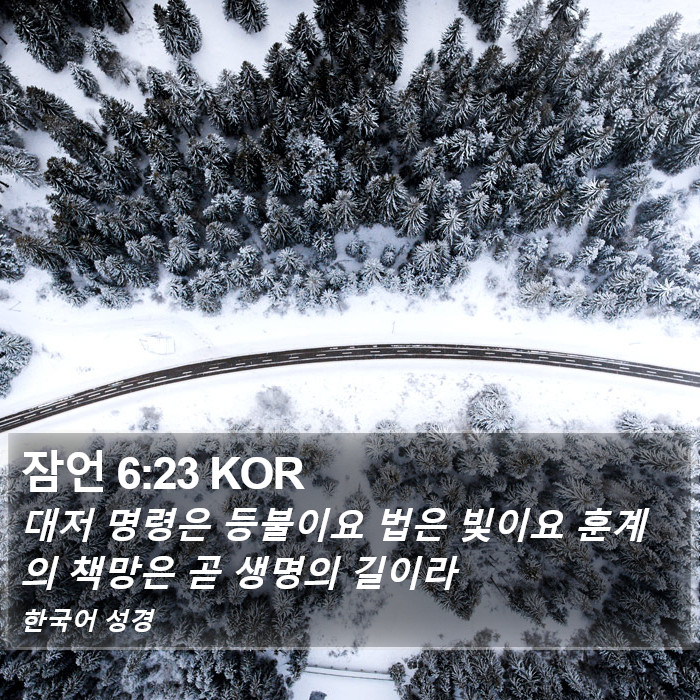 잠언 6:23 KOR Bible Study