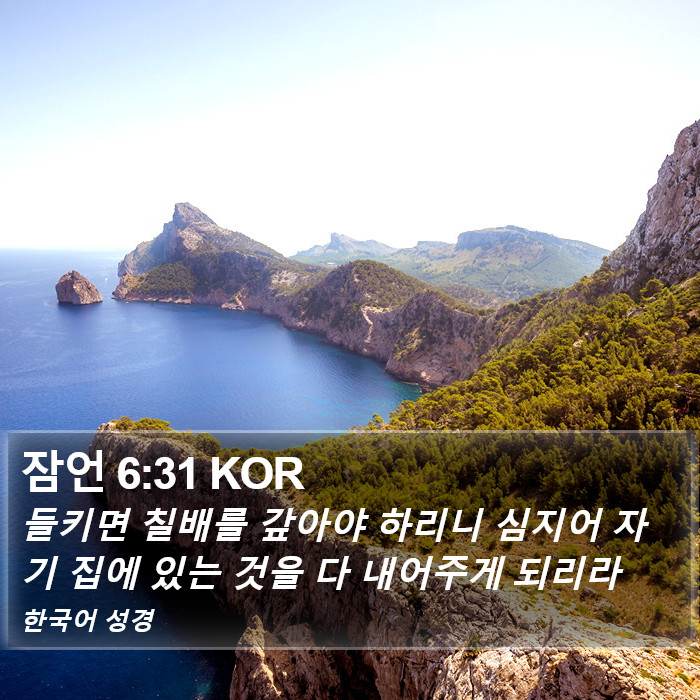 잠언 6:31 KOR Bible Study