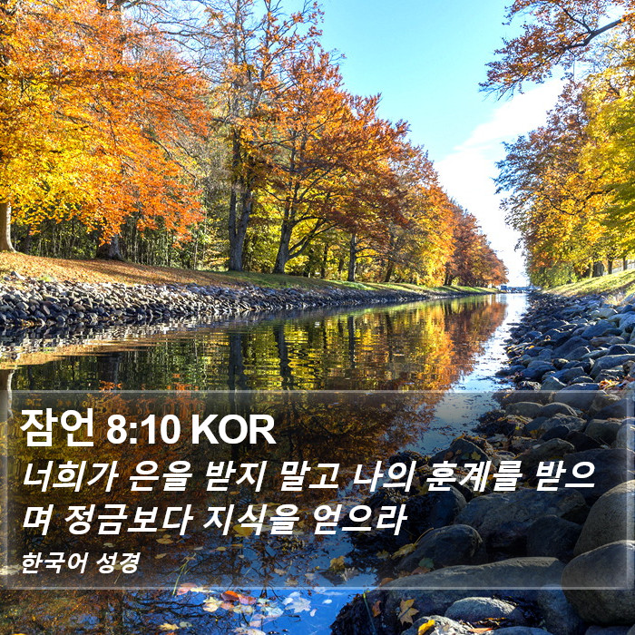잠언 8:10 KOR Bible Study
