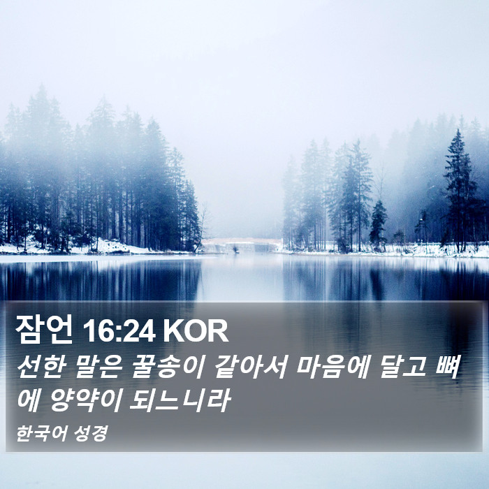 잠언 16:24 KOR Bible Study