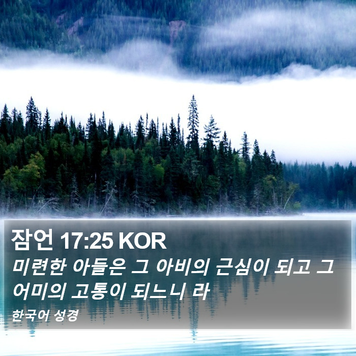 잠언 17:25 KOR Bible Study