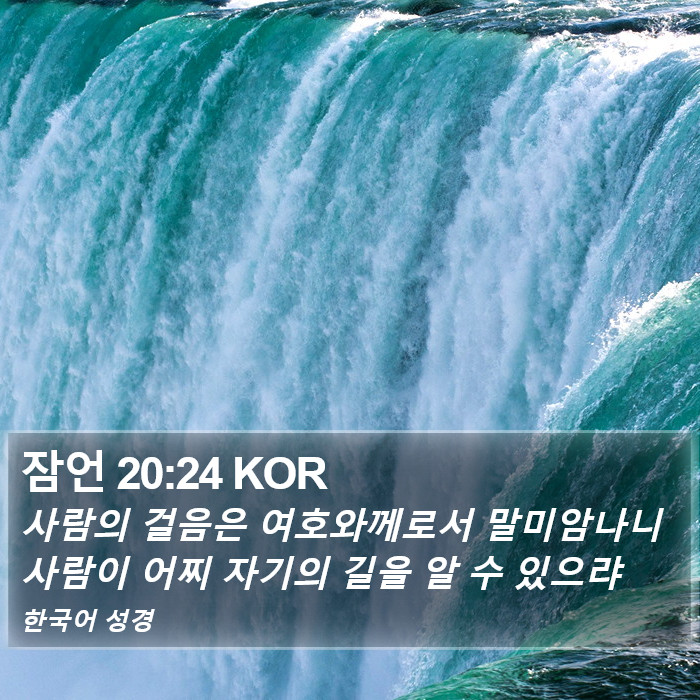 잠언 20:24 KOR Bible Study