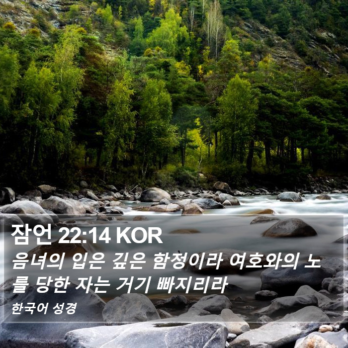 잠언 22:14 KOR Bible Study