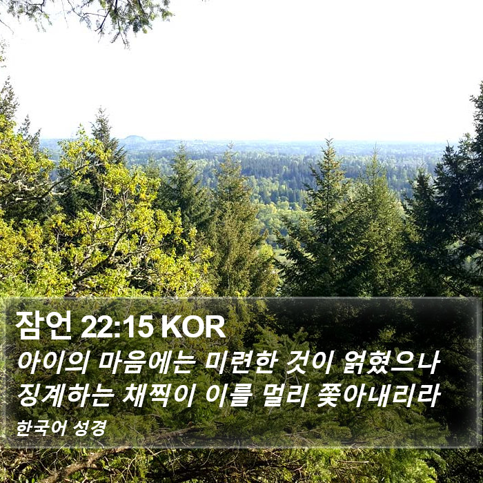 잠언 22:15 KOR Bible Study